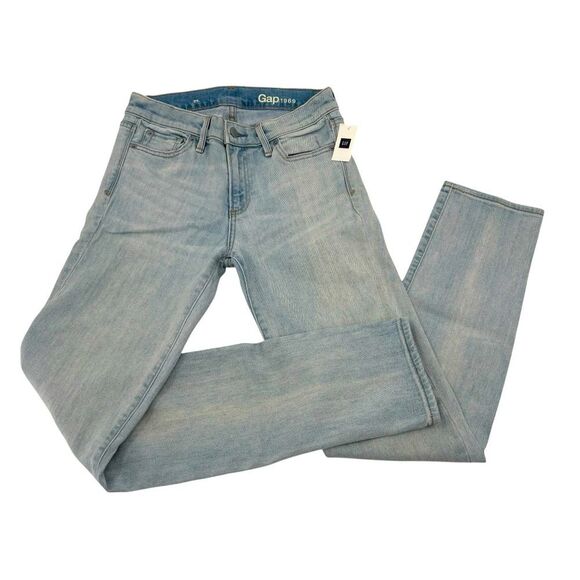 GAP Lightwash Straight Leg Jeans Sz 27 Long - Picture 1 of 10